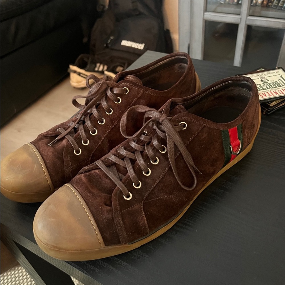 Men's Brown Suede Gucci Shoes